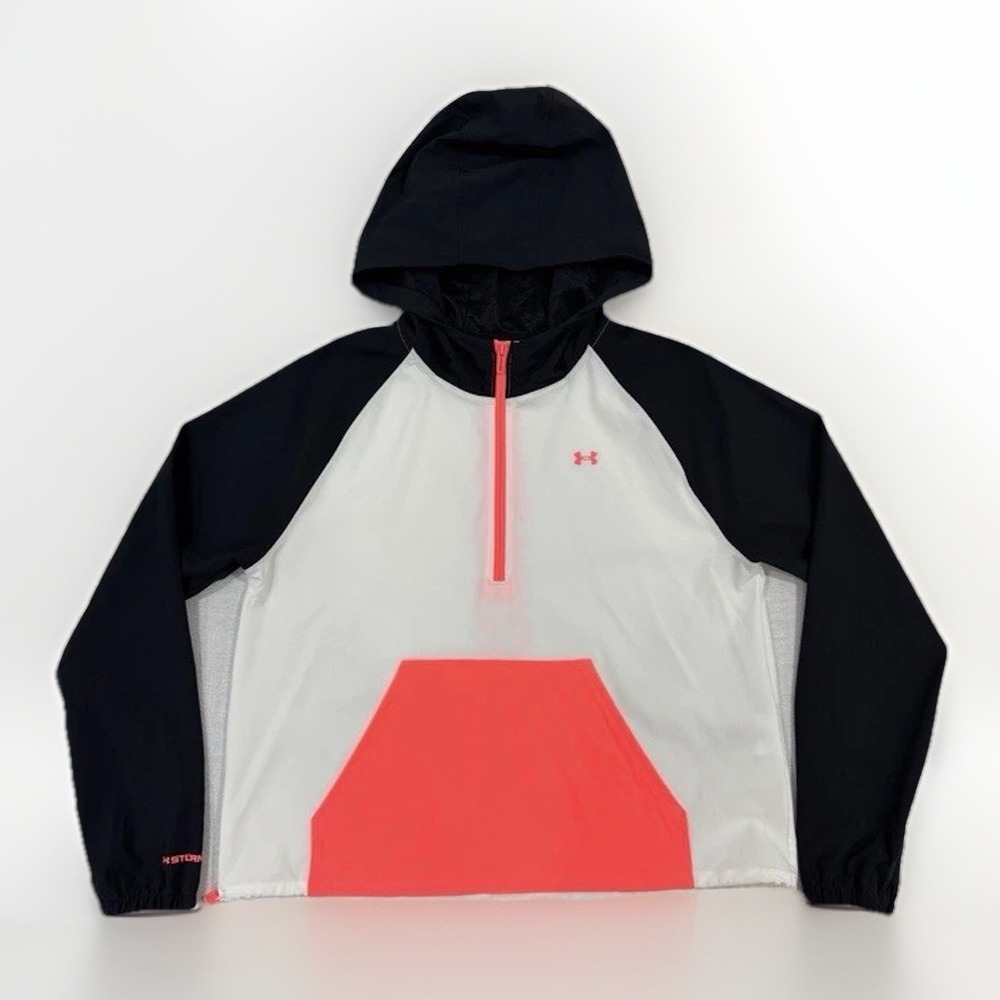 Under Armour Storm Women's Windbreaker Hooded Jacket Size Medium Loose Rain Coat
